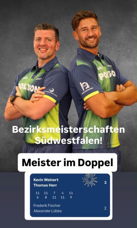 Meister im Doppel der Bezirksmeisterschaften Südwestfalen.