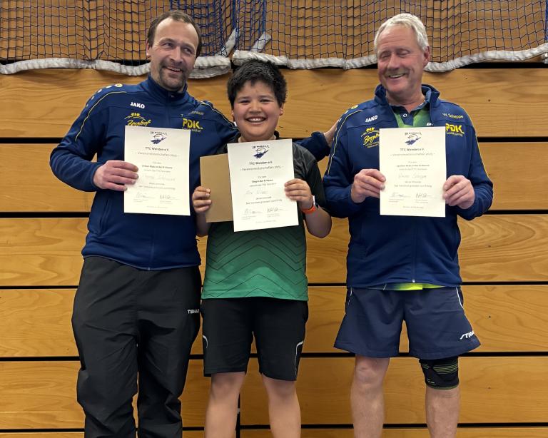 Ergebnisse der diesjährigen Vereinsmeisterschaften: