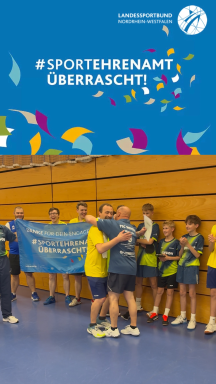 Ehrung von Thomas Schönauer im Rahmen der Aktion #sportehrenamtüberrascht 