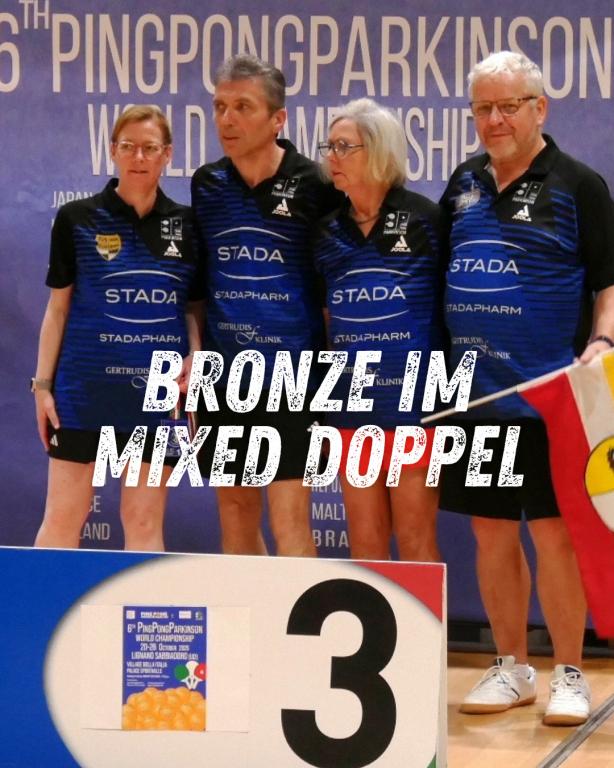 Bronze bei der Ping Pong Parkinson Weltmeisterschaft in Italien! 