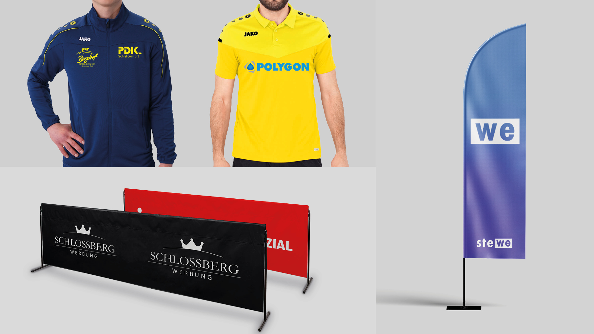 Foto verschiedener Sponsoringmöglichkeiten